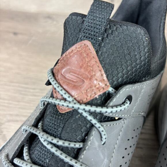 Skechers Slip-ins Relaxed Fit Slade Caster Men's 12 Black Gray Sneakers 210892WW - Picture 11 of 13